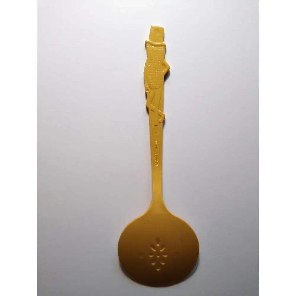 Mr Peanut Vintage Tan Plastic Serving Spoon 1950s Planters Peanuts Kitchenware